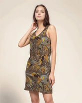 Ondas Rib Knit V Neck Tank Dress